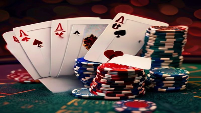 Minh hoạ bàn Poker Texas Hold'em tại TN888